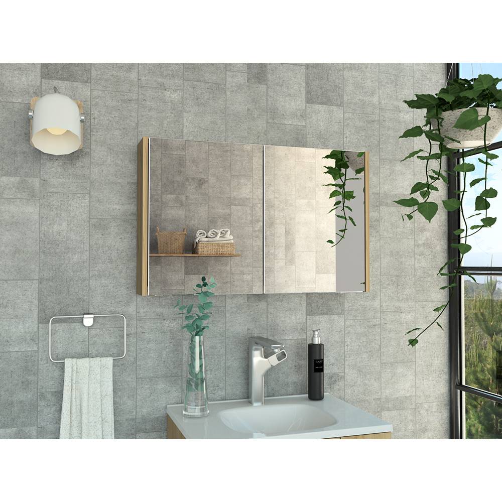 Gabinete Mueble de Baño Alessandra Duna 2 Puertas y Espejo R&R MUEBLES