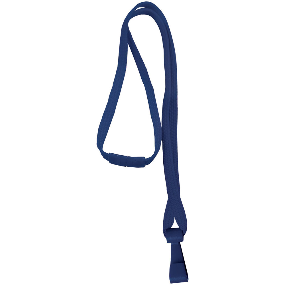Lanyard de Seguridad BRADY PEOPLE ID 3/8"" con Gancho de Plástico Ancho (Azul Marino, Paquete de 100)