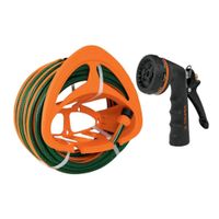Combo Manguera de Riego 1/2"" 20 Metros más  Pistola de Riego Metalica y Portamanguera Truper