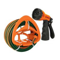 Combo Manguera de Riego 1/2"" 10 Metros más  Pistola de Riego 8 funciones y Portamanguera Truper