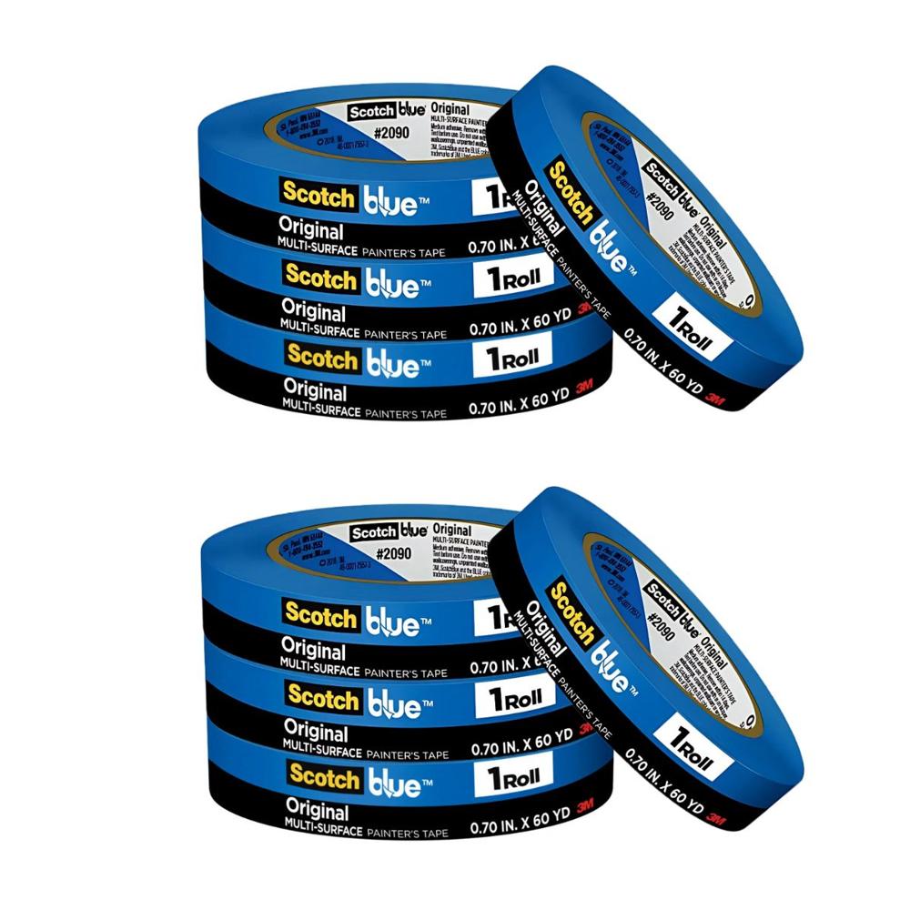 Pack x8 Cinta ScotchBlue Multisuperficie 18 mm x 54,8 m