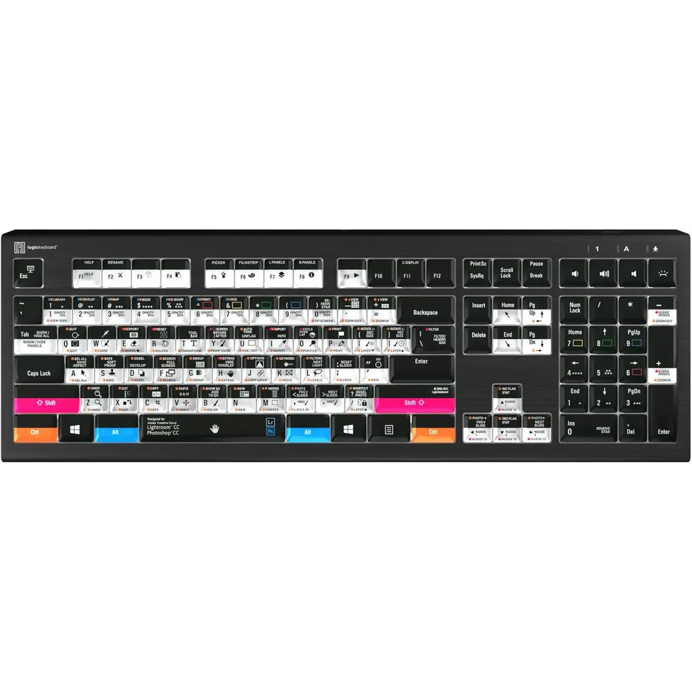 Teclado Retroiluminado Logickeyboard Adobe Photographer ASTRA 2 para Photoshop CC y Lightroom CC (Co