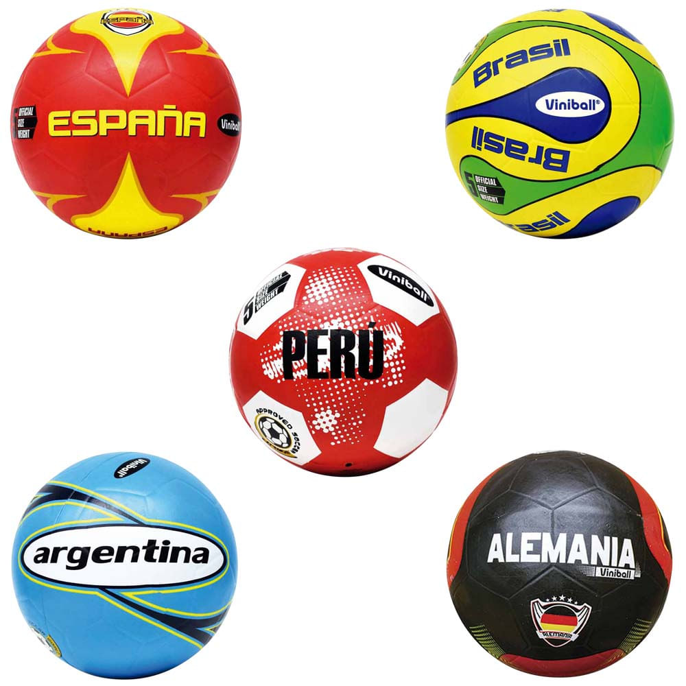 Pelota de Fútbol VINIBALL Países Varios #5 Goma (Modelos Aleatorios)