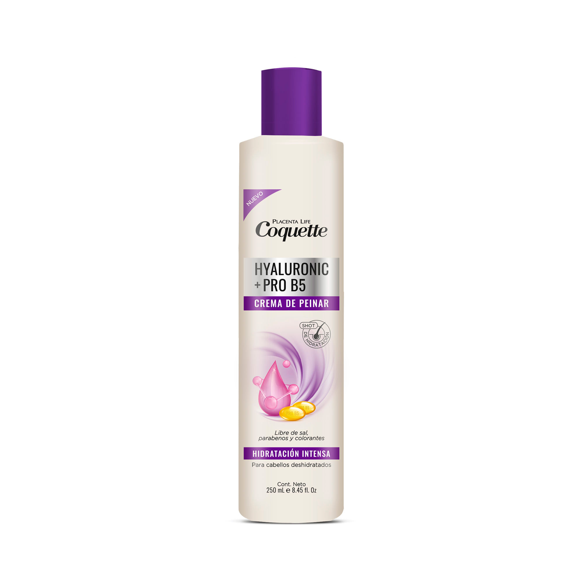 Crema de Peinar COQUETTE Hyaluronico + Prob5 Frasco 250ml