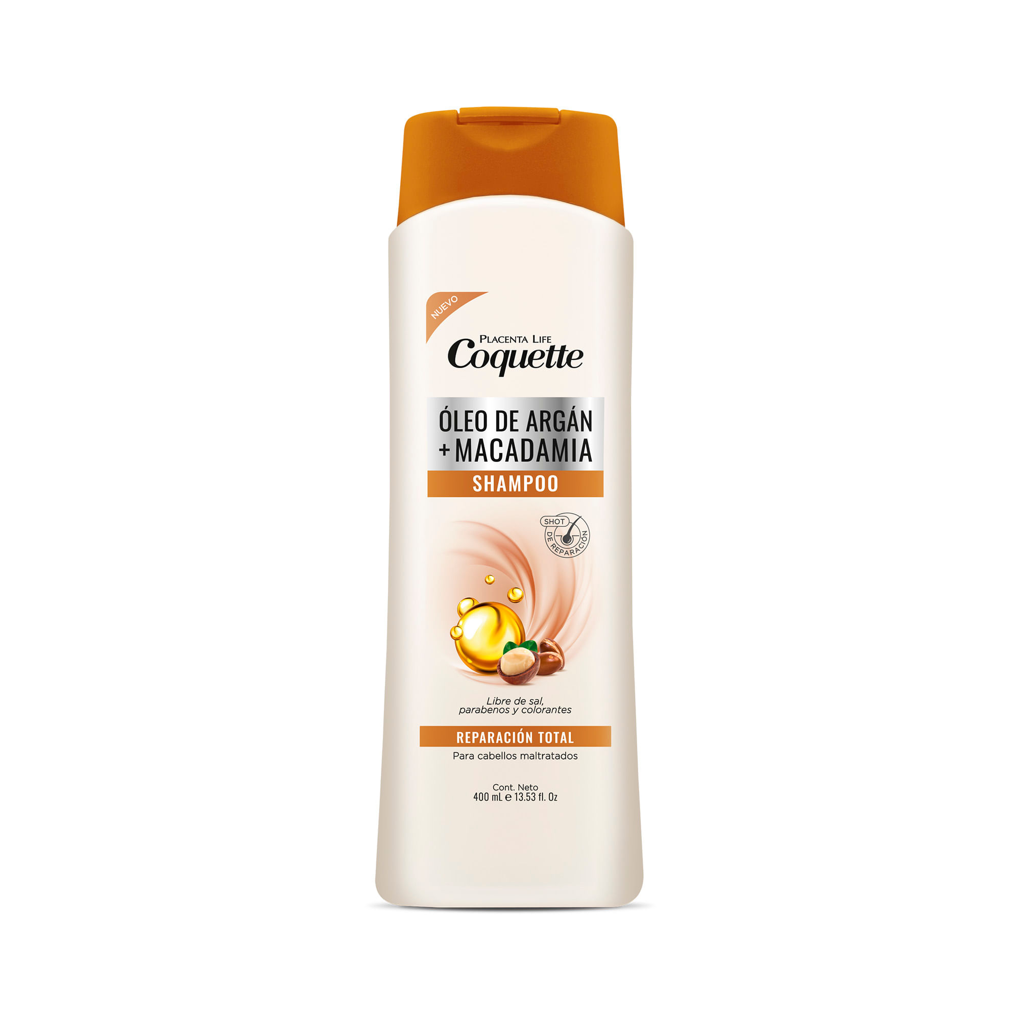 Shampoo COQUETTE Óleo de Argán + Macadamia Frasco 400ml