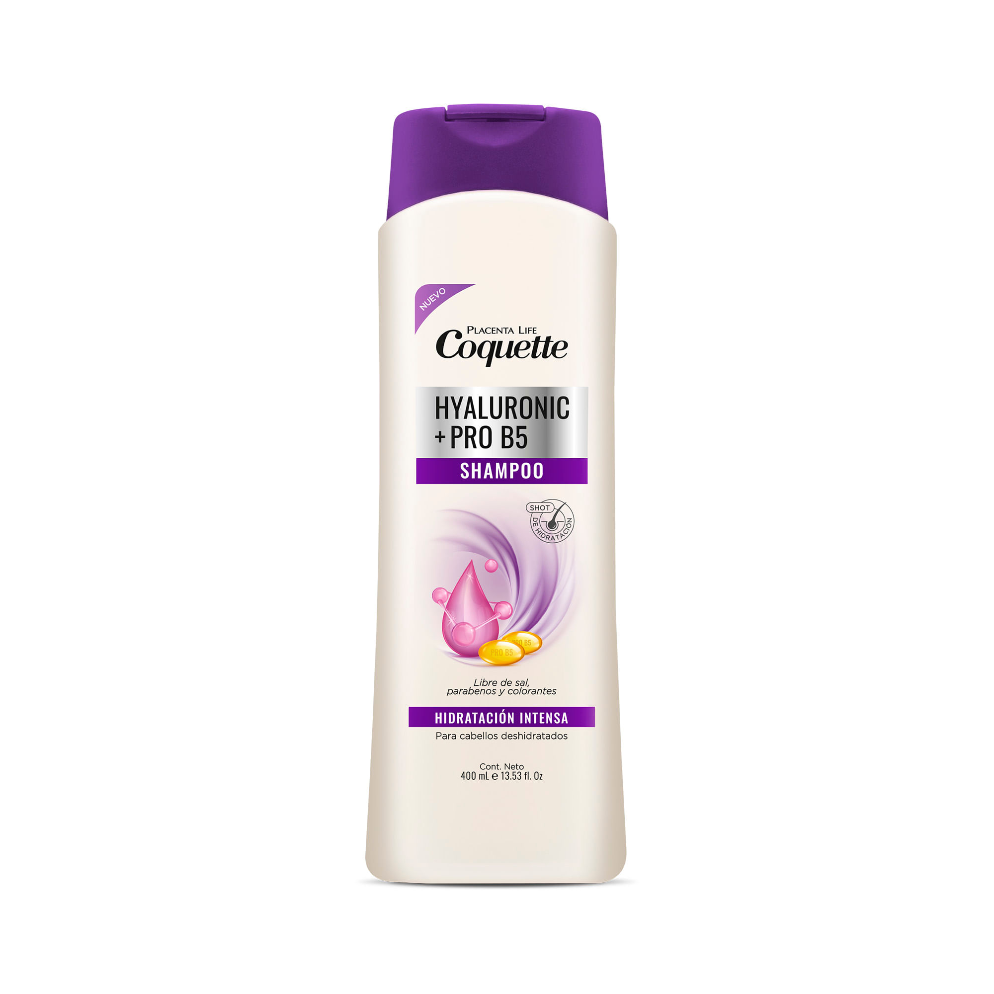 Shampoo COQUETTE Hyaluronic + Pro B5 Frasco 400ml