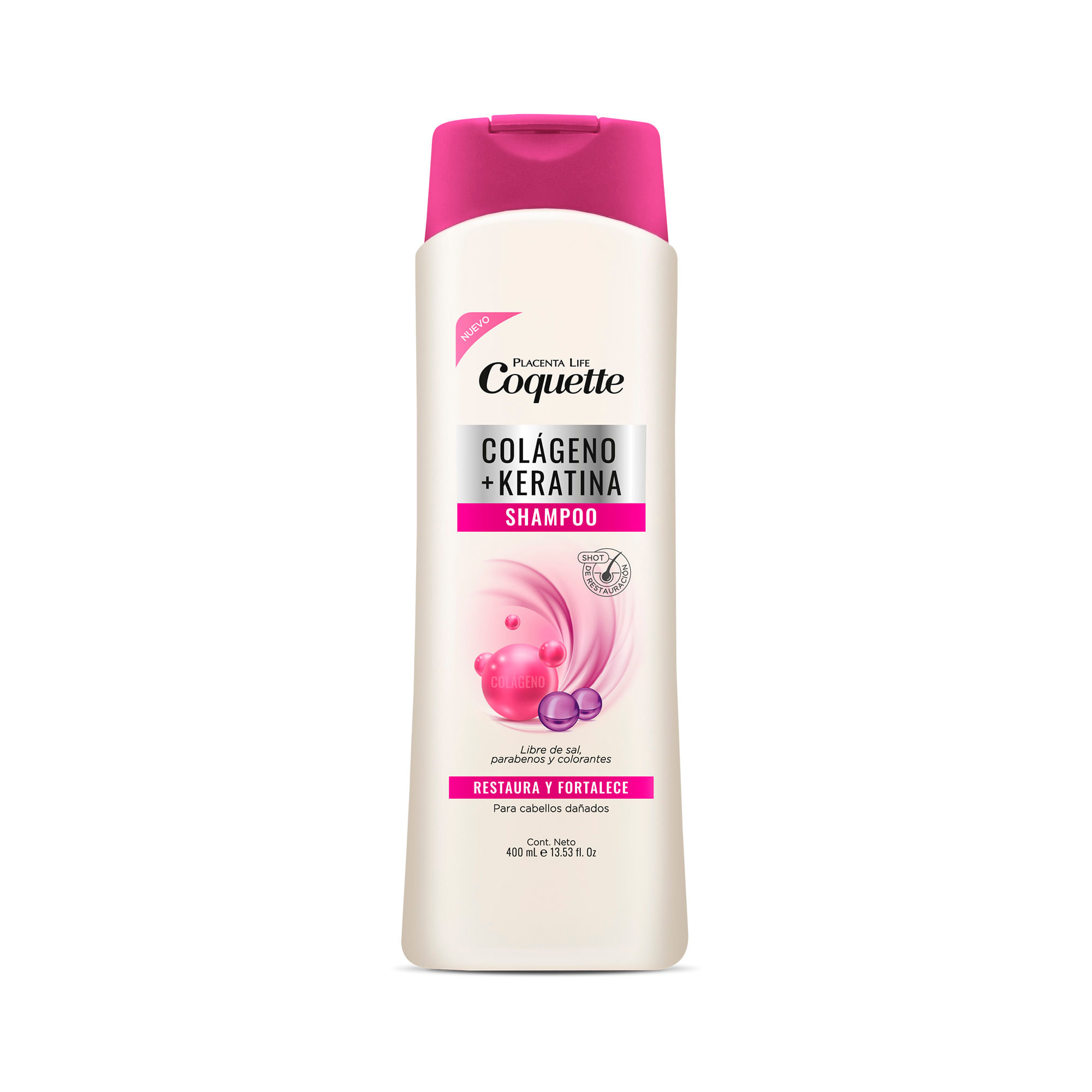 Shampoo COQUETTE Colágeno + Keratina Frasco 400ml
