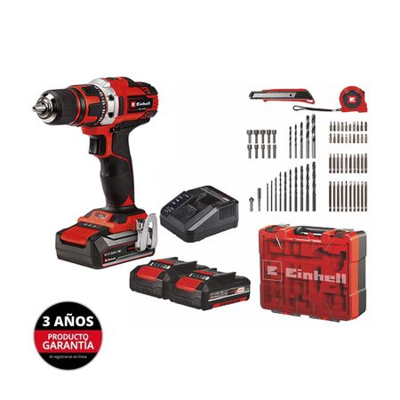 Atornillador 18V TE-CD18/40 LI + 69 Accesorios + 1 batería 2.5Ah Einhell