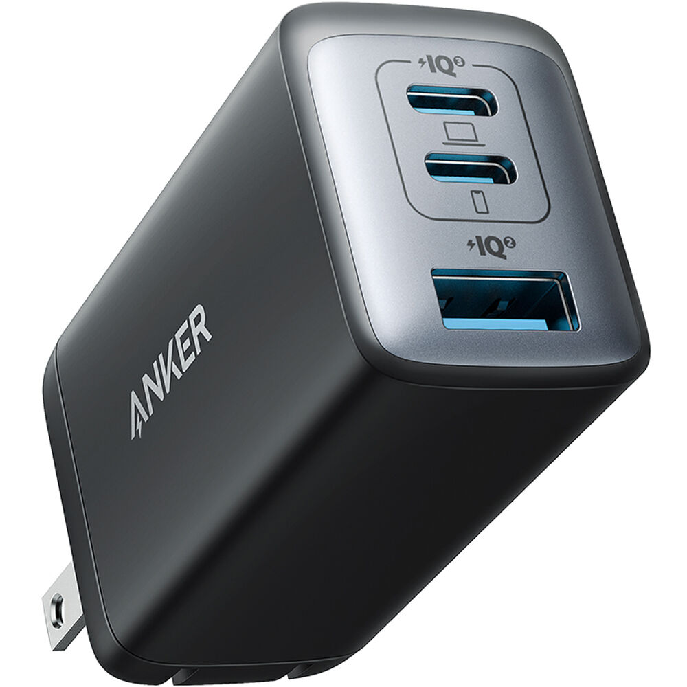 Cargador ANKER 735 Nano II 3 Puertos USB 65W con Tecnología GaN II, Carga Inteligente PowerIQ 3.0, C