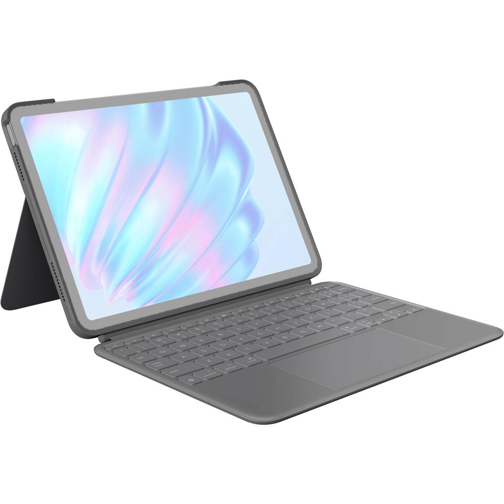 Funda con Teclado Retroiluminado Logitech Combo Touch para iPad Air M2 de 11"" (Gris Oxford) - Ángulo