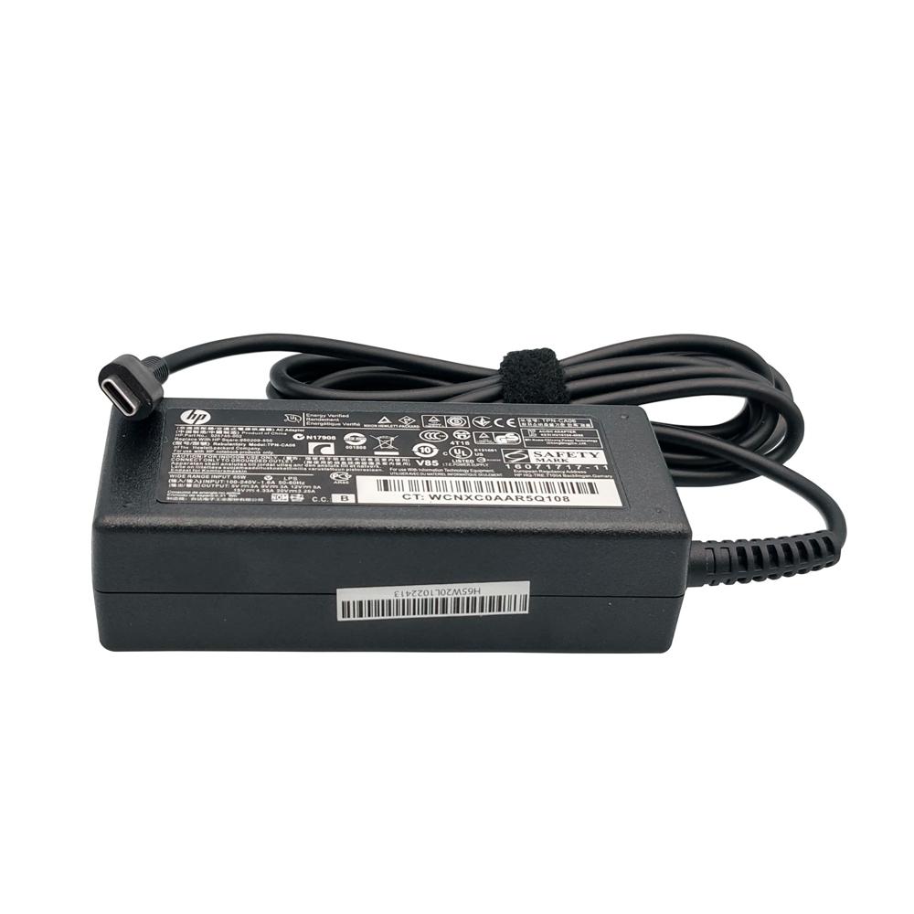 CARGADOR PARA HP 20V 3.25A 65W, PUNTA USB-C PARA ASUS ELITEBOOK, SPECTREX, X360, 1040 P/N: TPN-CA06