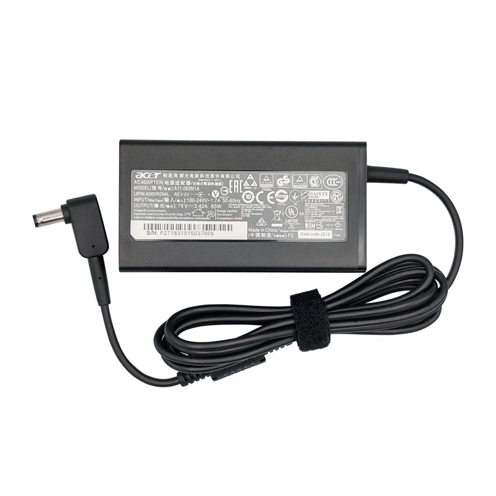 CARGADOR PARA ACER 19V 3.42A 65W, PUNTA 5.5*1.7MM PARA ACER ICONIA W700, C720P P/N: A11-065N1A