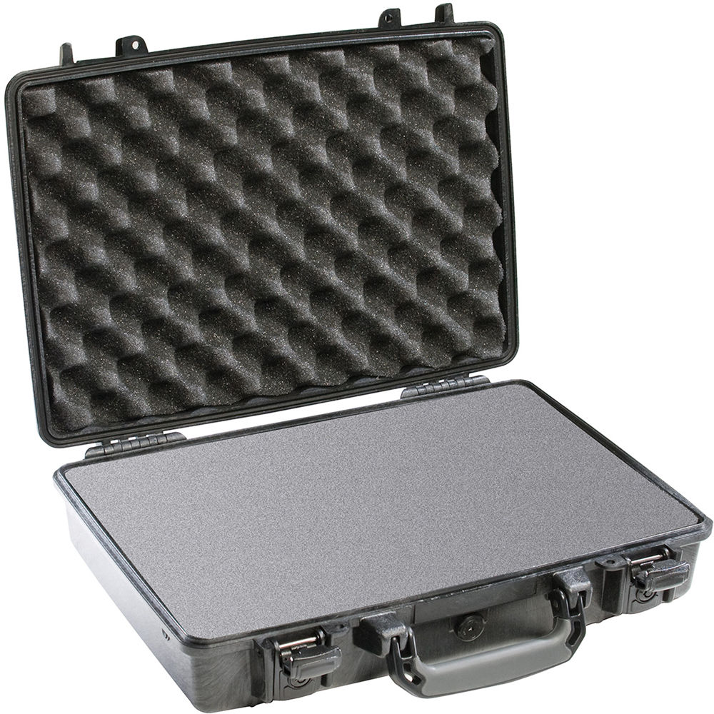 Estuche para Computadora Pelican 1470 con Espuma (Negro) - Estanco y a Prueba de Polvo, Válvula de I