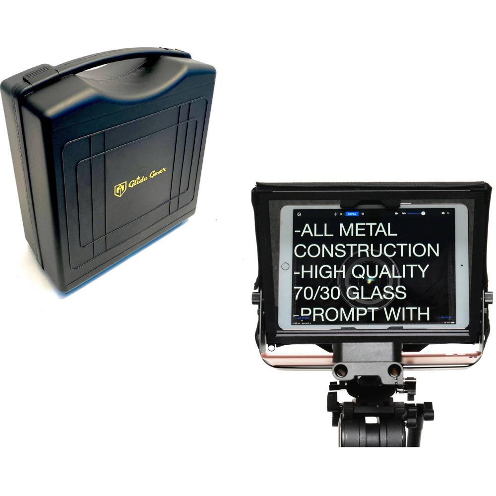 Glide Gear TMP-500: Teleprompter Portátil para Tablet/Phone con Soporte de Trípode y Hombro, Compati