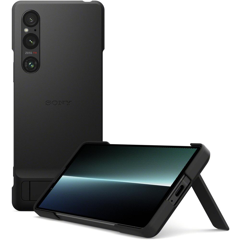 Funda Sony para XPERIA 1 V con Textura Antideslizante y Soporte Plegable para Visualización Horizont