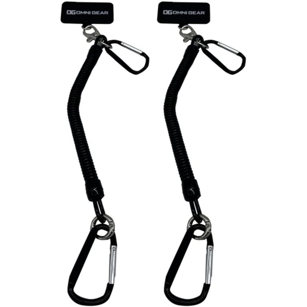 Gig Gear Drop Stop Tool Tether y Phone Tether Bundle (Negro y Amarillo Hi-Viz) - Seguridad para Herr