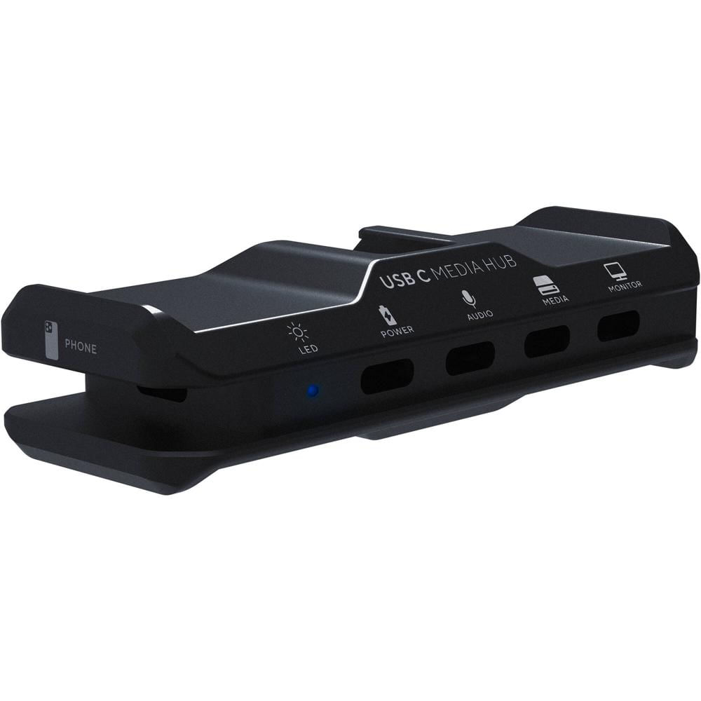 Kondor Blue Hub Multimedia Móvil USB-C (Negro Cuervo) - Mejora tu Flujo de Trabajo Móvil con 4 Puert