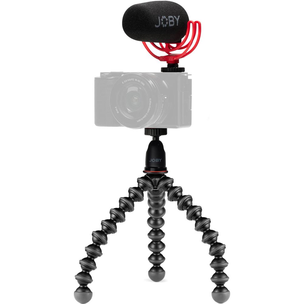 Kit Esencial de Vlogger JOBY: GorillaPod 1K, Micrófono JOBY Wavo, Patas Flexibles, Patrón Polar Supe
