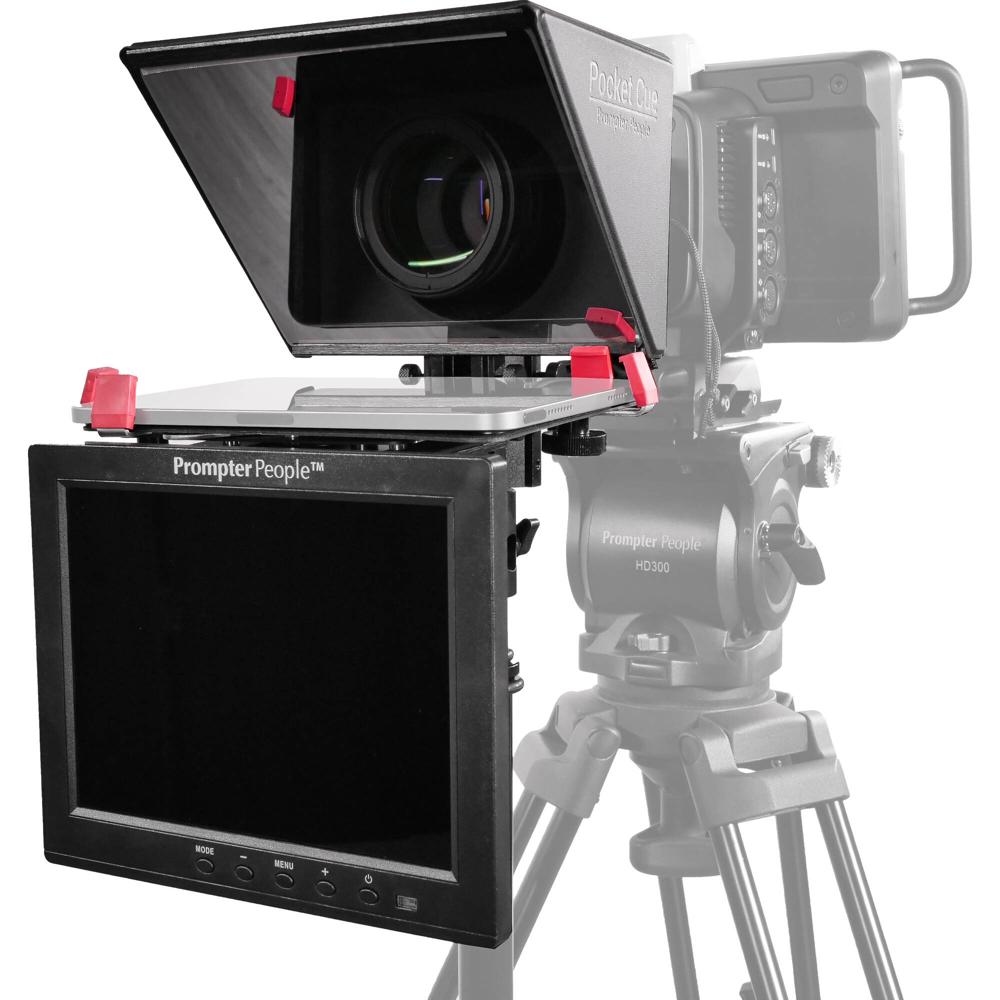 Kit de Teleprompter Compacto Prompter People Pocket Cue V2 con Monitor para Talento para Tablets - S