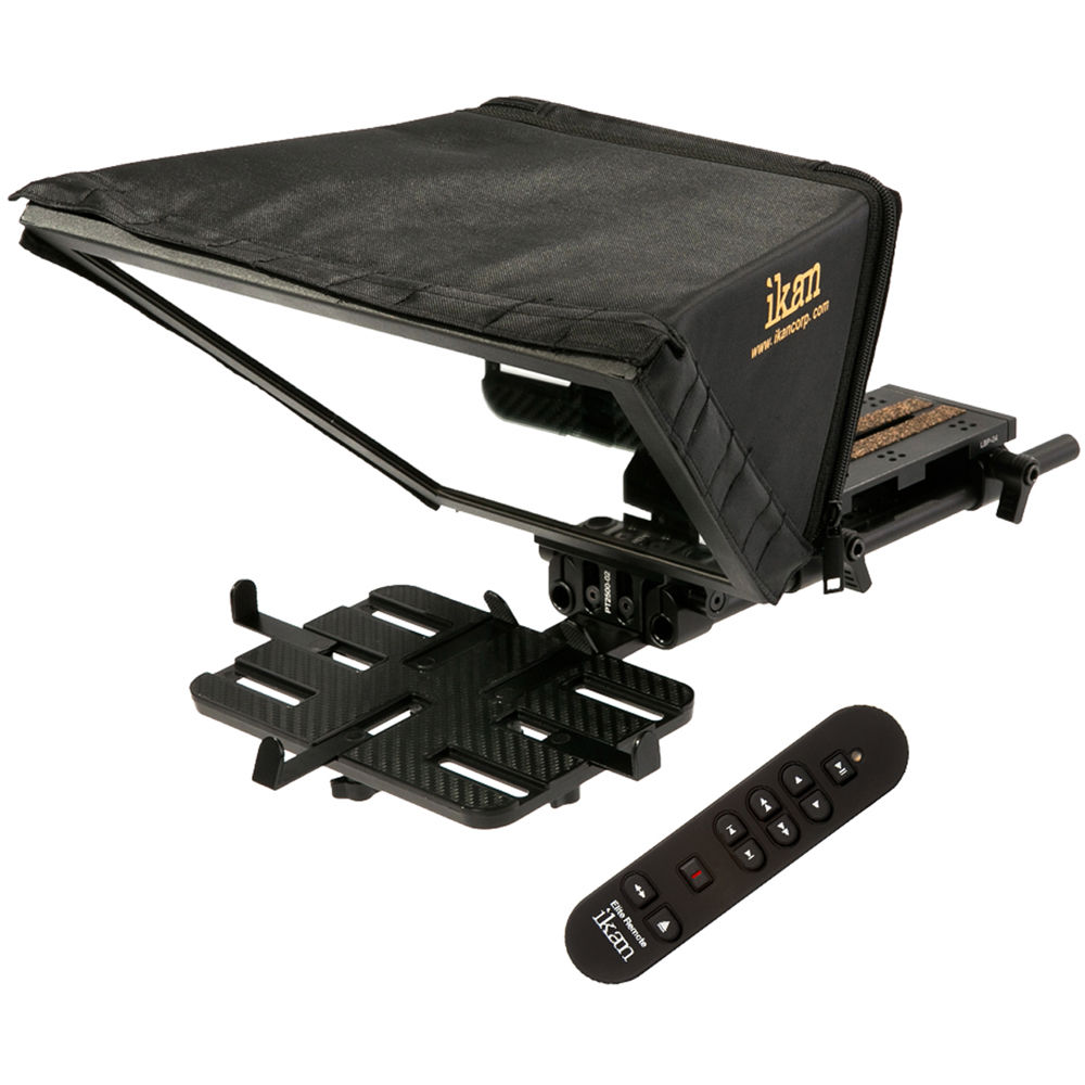 Kit de Teleprompter Universal Ikan Elite Grande con Control Remoto para iPad - Compatible con Tablet