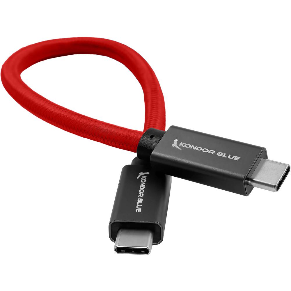 Kondor Blue Cable USB-C 3.1 Gen 2 (8.5"", Rojo Cardenal) - Conectores USB-C 3.1 Gen 2, Velocidad de T