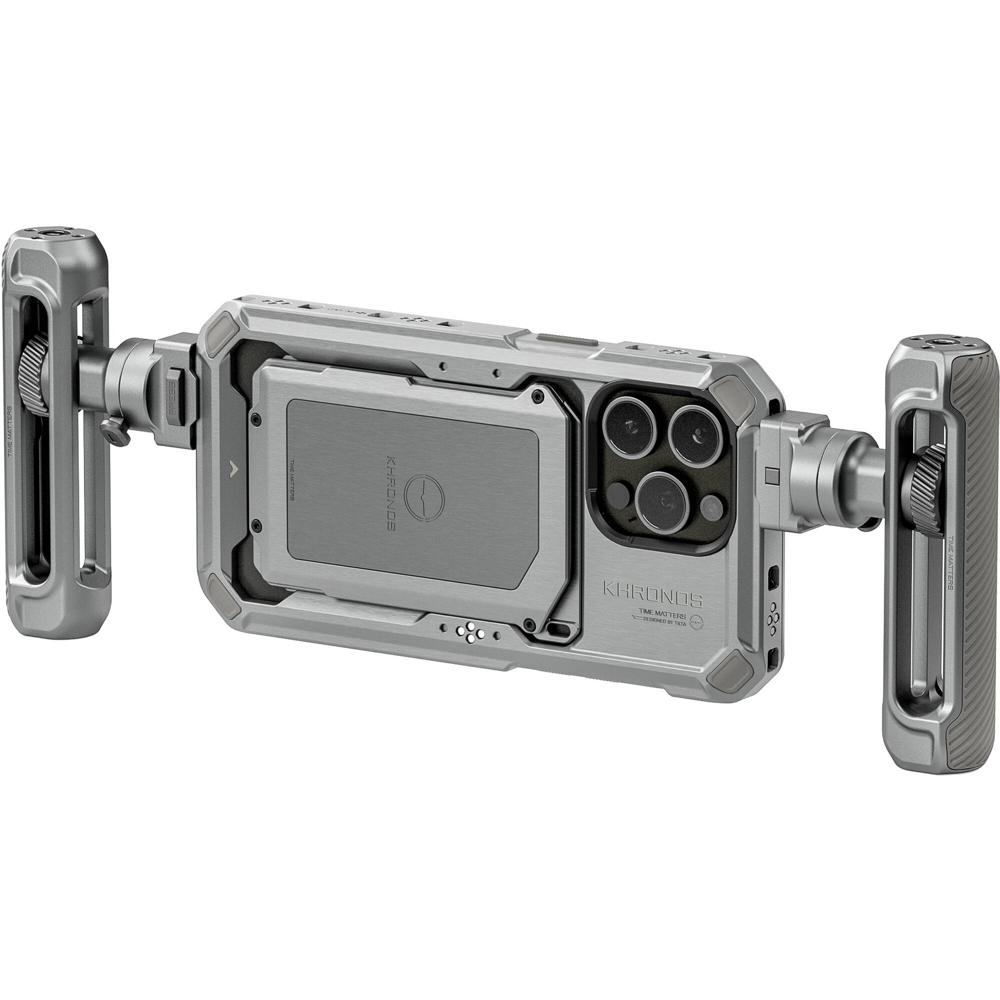 Kit Ligero Tilta Khronos para iPhone 15 Pro Max (Blanco Titanio) - Ideal para Filmación Móvil, Inclu