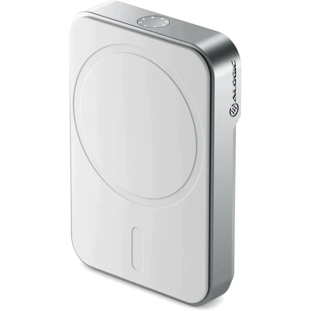 ALOGIC Matrix Power Bank Universal Magnético 5000 mAh - Carga Rápida 15W, Compatible con MagSafe y Q