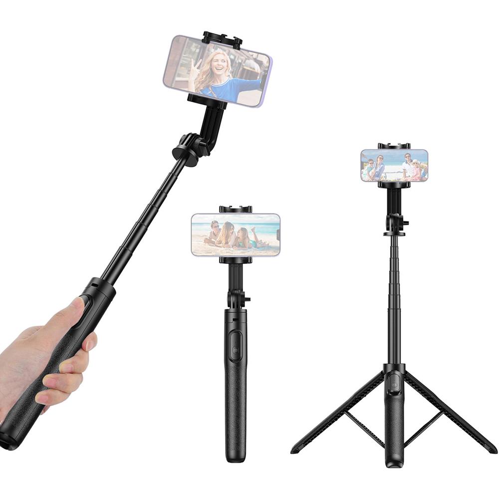 Apexel APL-D10 Selfie Stick Multifuncional (5') - Compatible con iPhone y Android, Control Remoto, B
