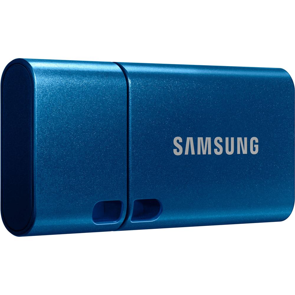 Samsung 128GB USB 3.1 Type-C Flash Drive (Azul) - 400 MB/s, Diseño Multi-Prueba, Con Llave y Tapa