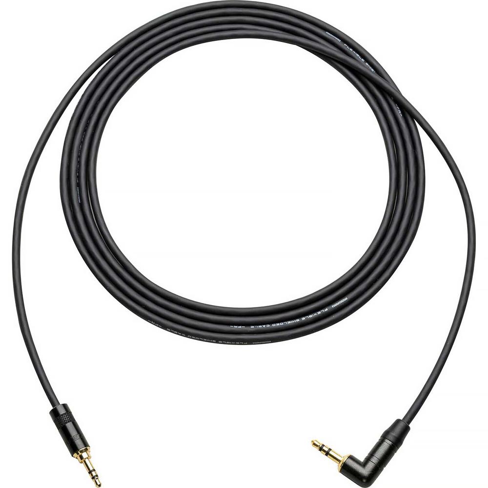Sescom Low-Profile 3.5mm TRS Balanced Male to Right-Angle 3.5mm TRS Balanced Male Audio Cable (1.5')
