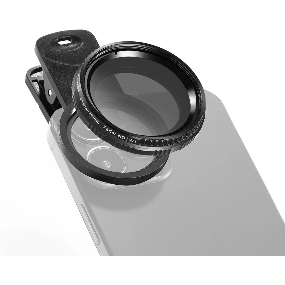 Soporte para Teléfonos Neewer con Filtro ND Variable 37mm (ND2-ND400) - Compatible con iPhone, iPad,