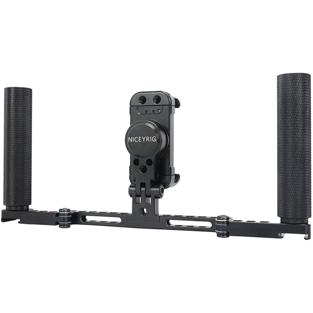 Soporte de Video Plegable para Smartphone Niceyrig con Diseño de Doble Mango y Montajes Fríos