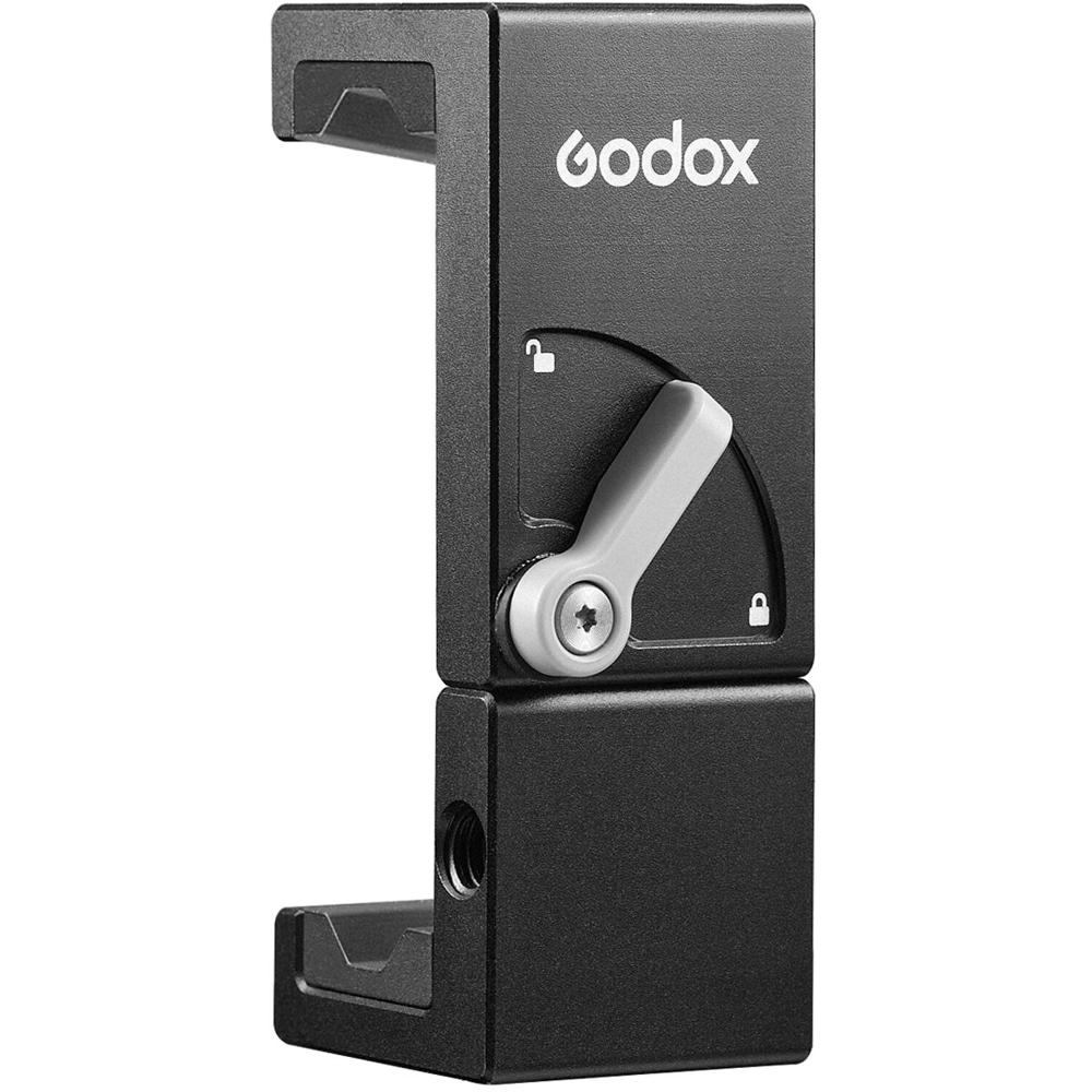 Soporte de Metal Godox MTH03 para Smartphone - Montaje en Trípode, Compatible con Smartphones de 2.4