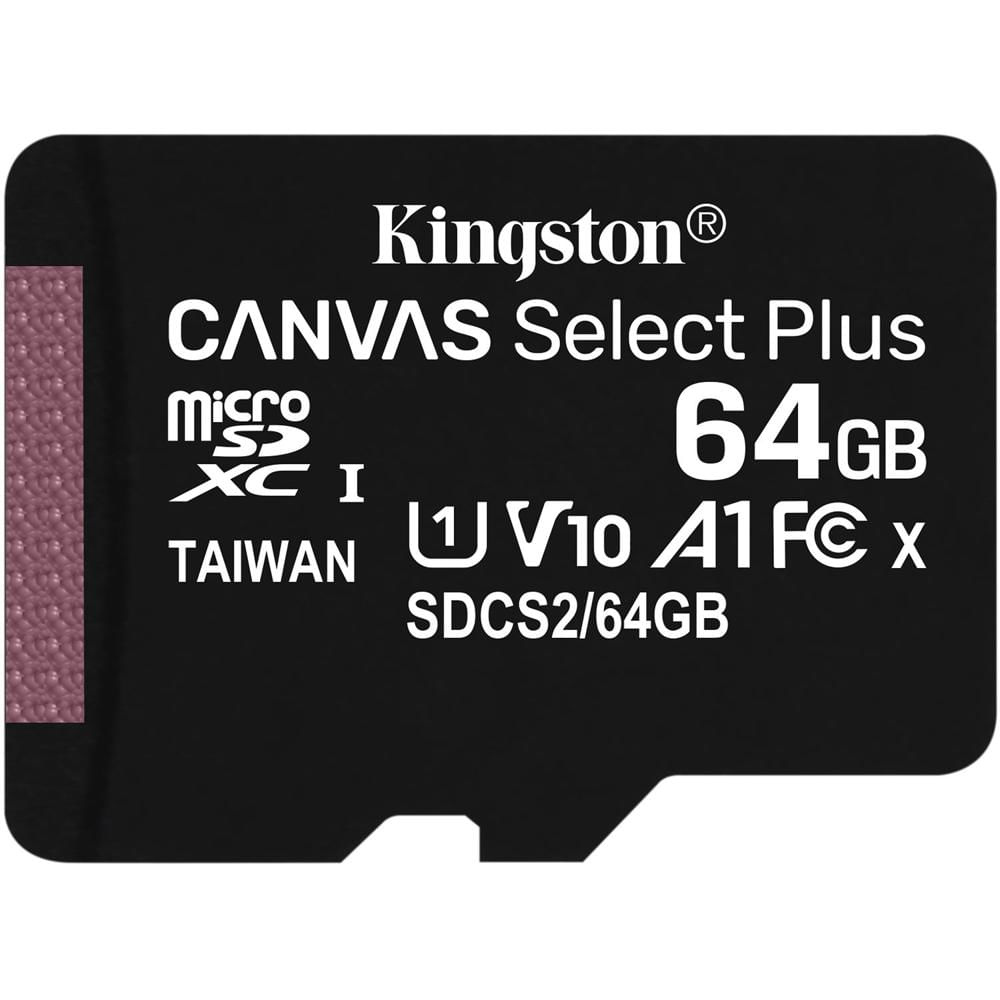 Tarjeta de Memoria Kingston 64GB Canvas Select Plus UHS-I microSDXC - Velocidad de Lectura 100 MB/s,