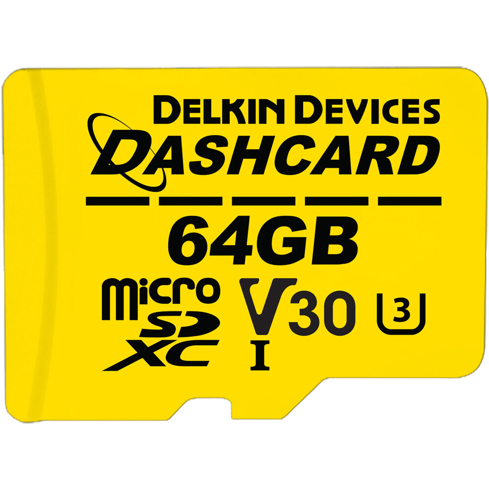 Tarjeta de Memoria Delkin Devices 64GB DASHCARD UHS-I microSDXC con Adaptador SD - Velocidades de Le