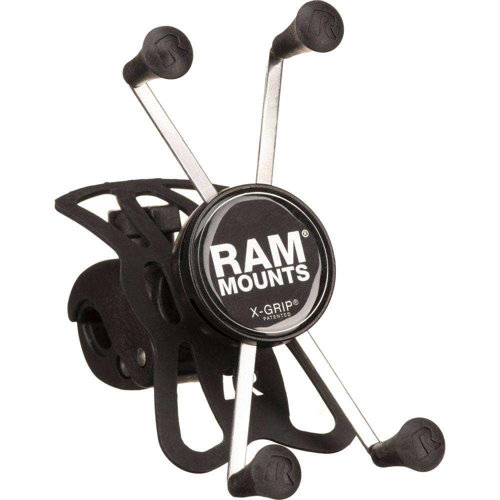Soporte RAM MOUNTS Tough-Claw con Base de Abrazadera y Cradle X-Grip Universal para Smartphones Gran