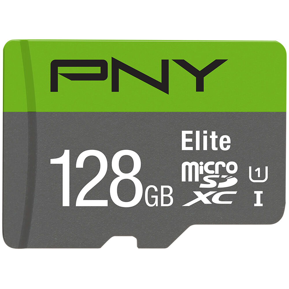 Tarjeta de Memoria PNY 128GB Elite UHS-I microSDXC con Adaptador SD - Capacidad de Almacenamiento 12