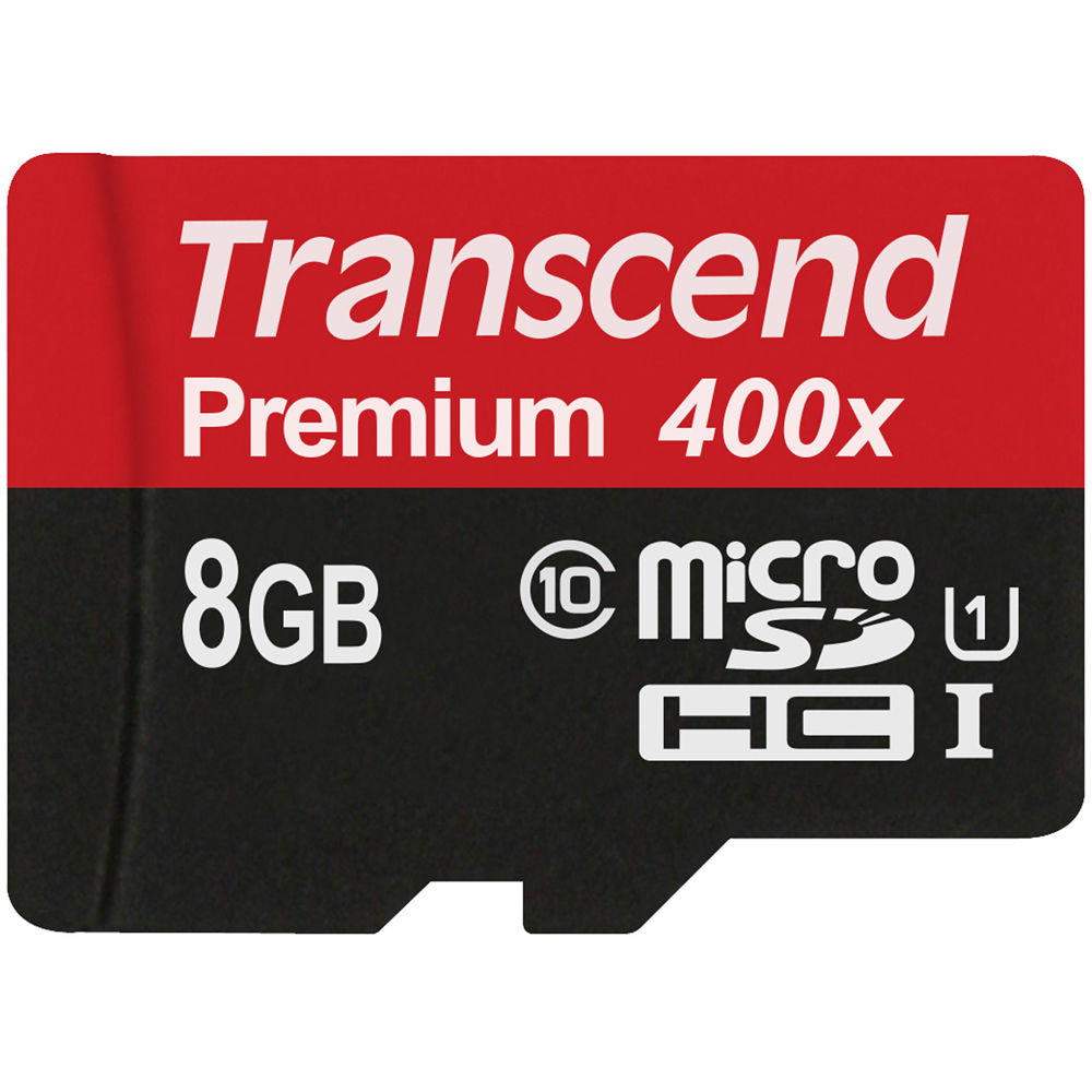 Tarjeta de Memoria Transcend 8GB Premium microSDHC UHS-I con Adaptador SD - Clase 10, Velocidad de L