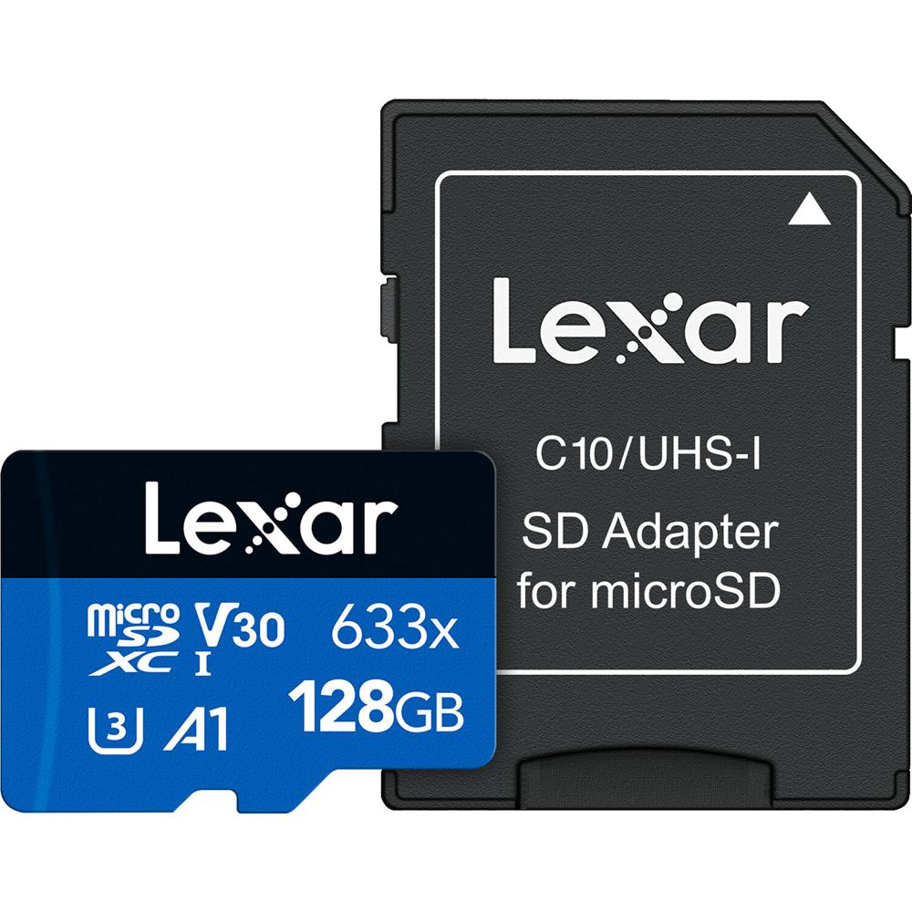 Tarjeta de Memoria Lexar 128GB UHS-I microSDXC de Alto Rendimiento 633x con Adaptador SD - Velocidad