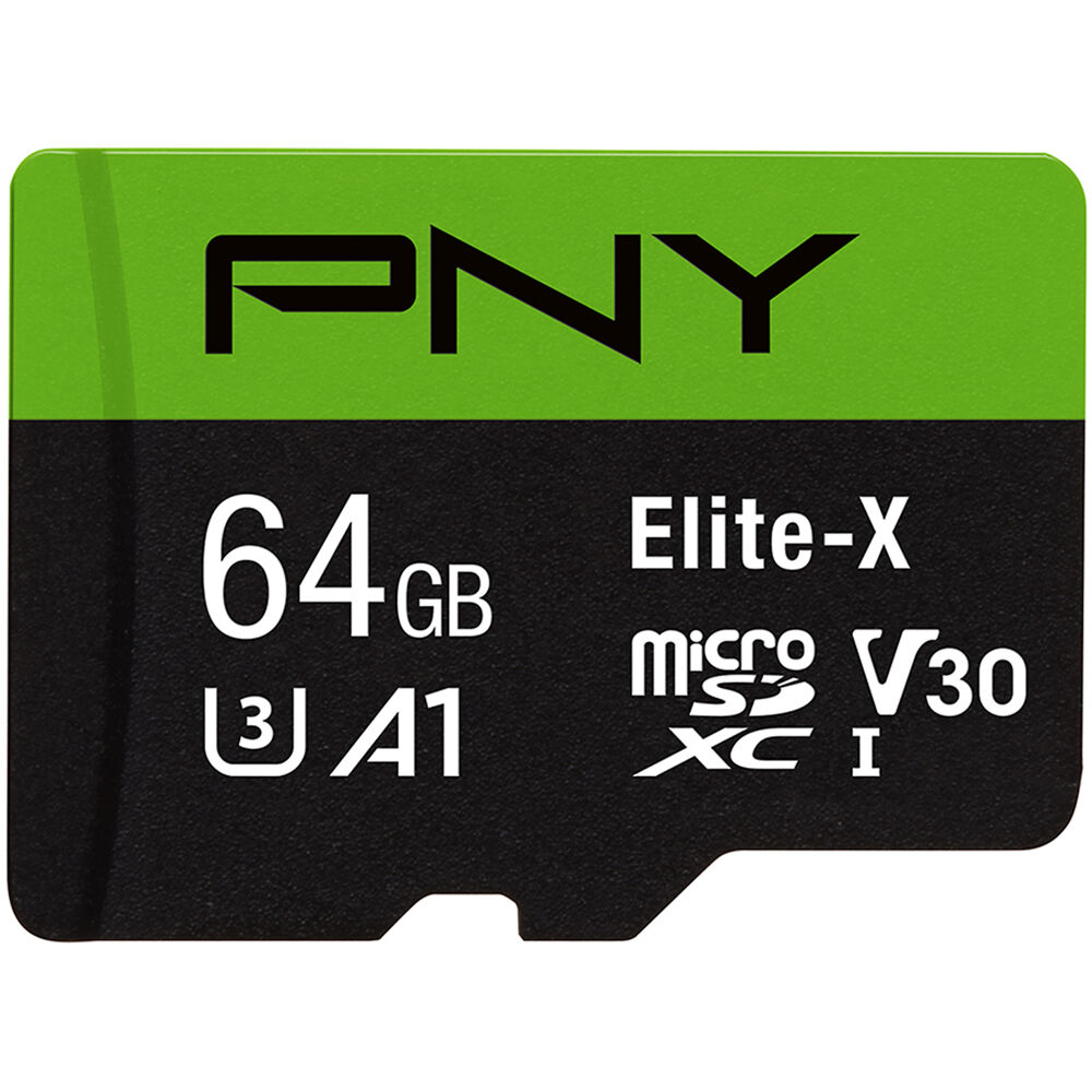 Tarjeta de Memoria PNY 64GB Elite-X UHS-I microSDXC - Velocidad de Lectura 100 MB/s, Escritura 30 MB