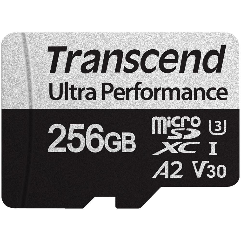 Tarjeta microSDXC Transcend 256GB 340S UHS-I - Velocidades de Lectura 160 MB/s y Escritura 125 MB/s,