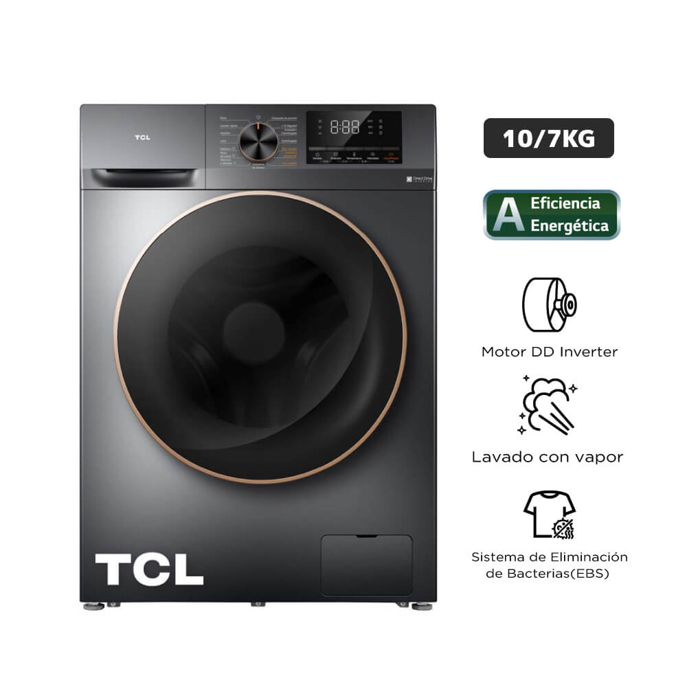Lavaseca TCL Carga Frontal 10Kg/7Kg C2210WD Gris Oscuro | plazaVea ...