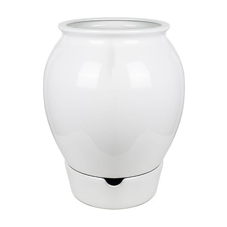 Macetero de Loza Circular Toscana Integral 55x44.5cm Blanco Trebol