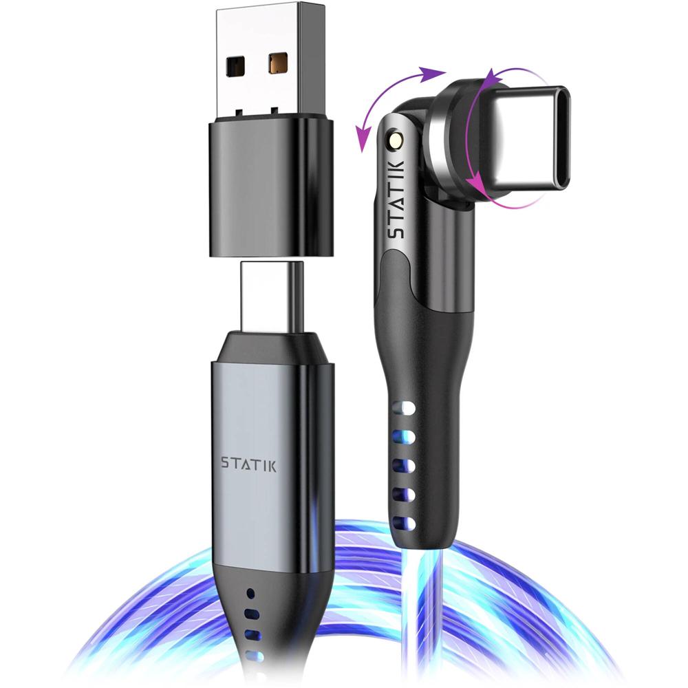 Cable de Carga Statik PowerPivot GloBright Pro USB-C a USB-C (3.3') - Conector USB-C, Adaptador USB-