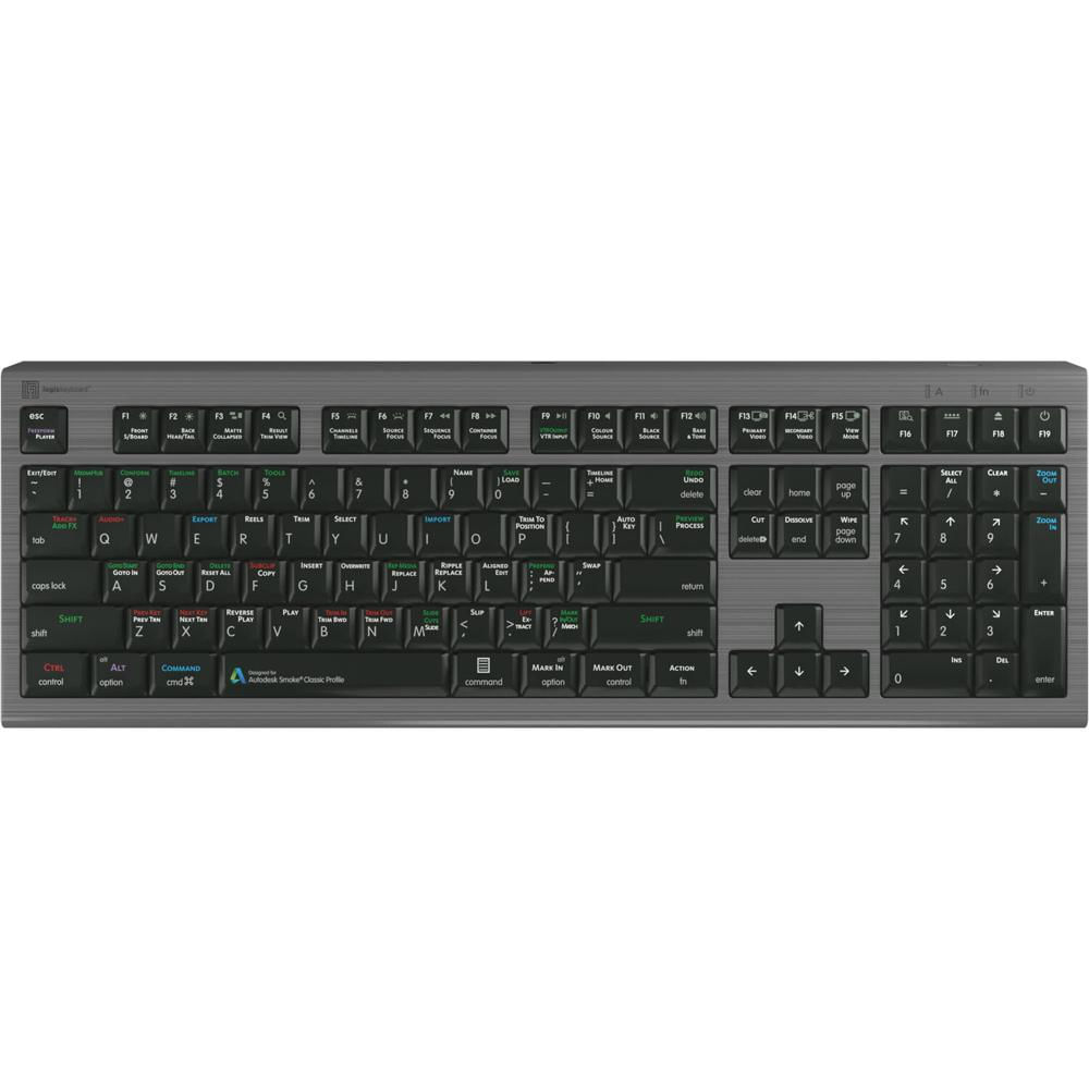 Teclado Logickeyboard ALBA para Autodesk SMOKE (Mac, Inglés US) - Solución de Teclado de Atajos, Con