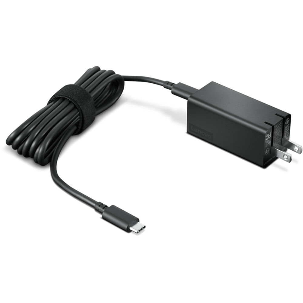 Adaptador de Poder Lenovo 65W USB Type-C con Tecnología de Carga GaN y Protección de Dispositivos