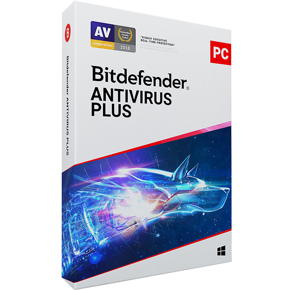 Bitdefender Antivirus Plus para Windows (Descarga, 1 PC, 1 Año) - Protección contra Ransomware y Mal