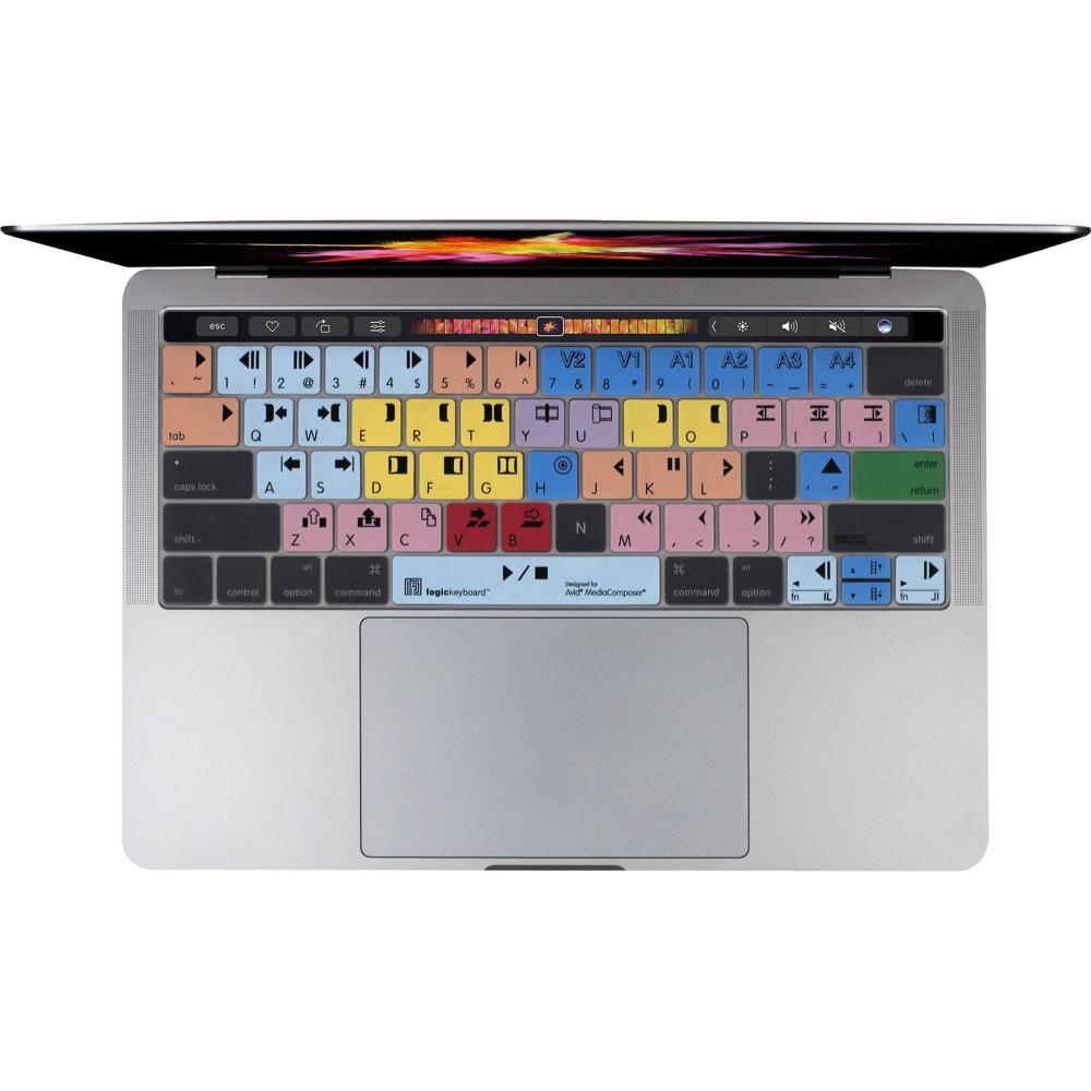 Funda de Teclado Logickeyboard para Avid Media Composer en Mac - Protección contra Suciedad, Polvo y