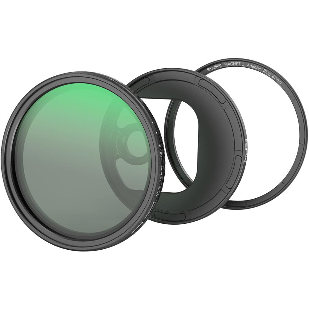 Filtro ND Variable SmallRig de 1 a 5 Pasos con Adaptador M-Mount (67mm, ND2-32) - Reduce Luz, Vignet