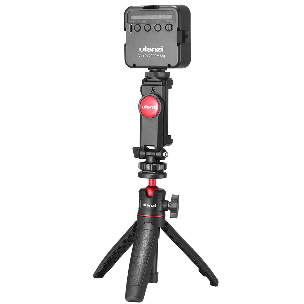 Kit de Vlogging para Smartphone Ulanzi ST-06: Soporte Ajustable, Luz LED VL49, Trípode Plegable y Co